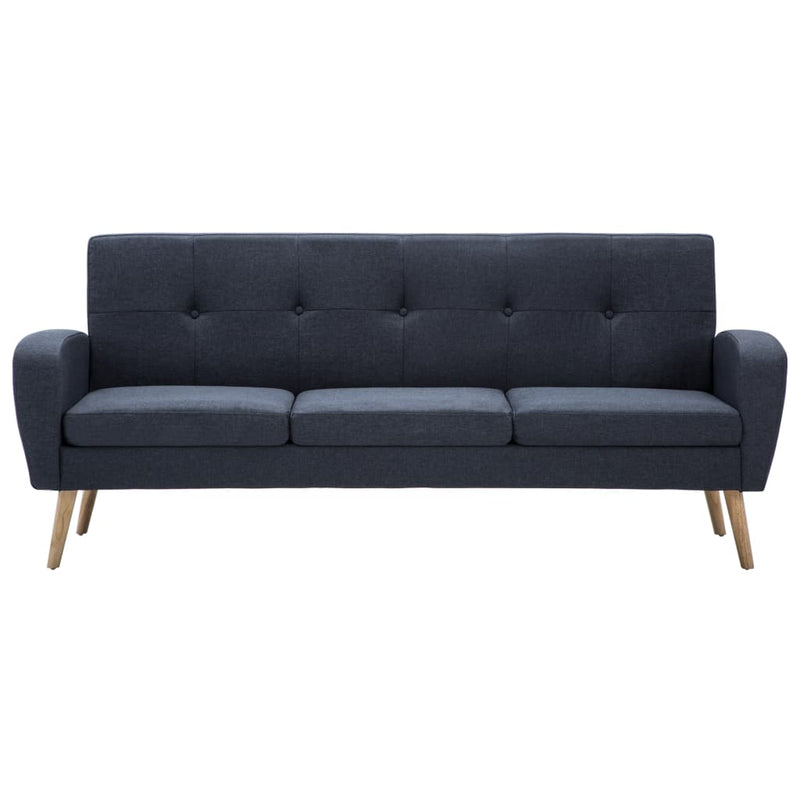 3-Seater Sofa Fabric Dark Grey