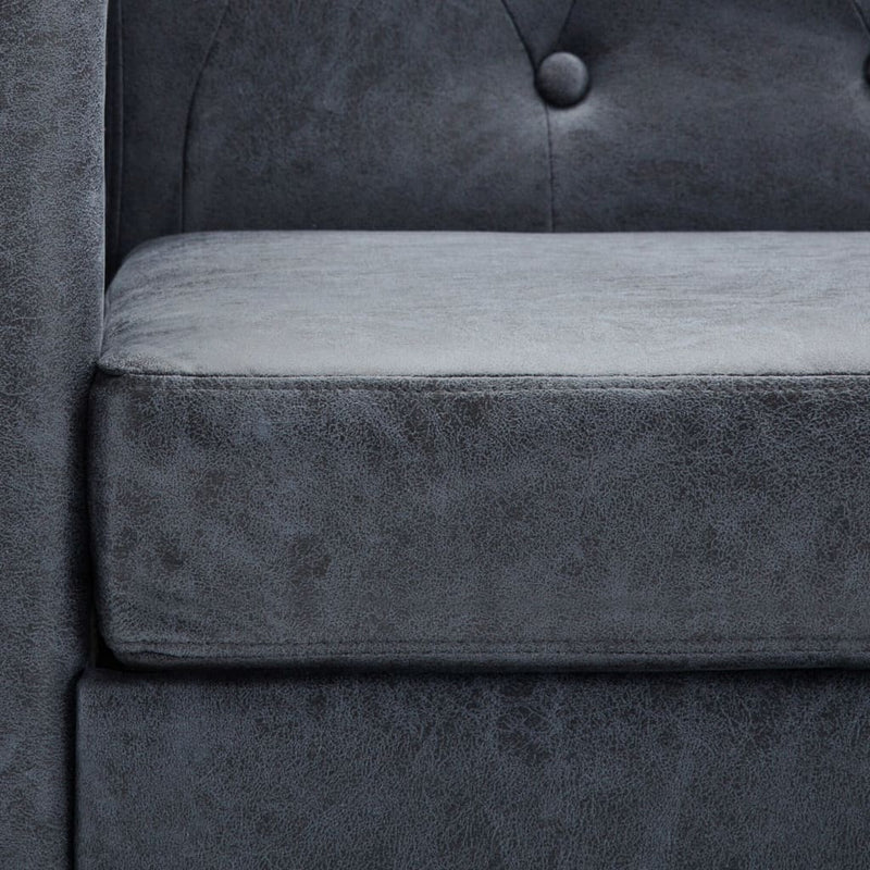 2-Seater_Chesterfield_Sofa_Artificial_Suede_Leather_Grey_IMAGE_7_EAN:8718475619376