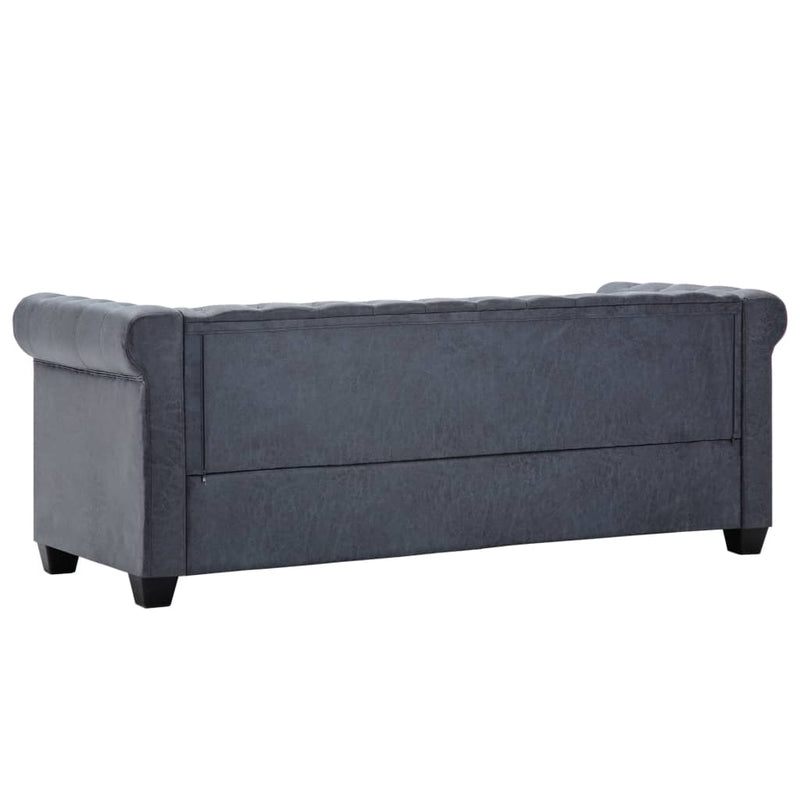 3-Seater_Chesterfield_Sofa_Artificial_Suede_Leather_Grey_IMAGE_4_EAN:8718475696629