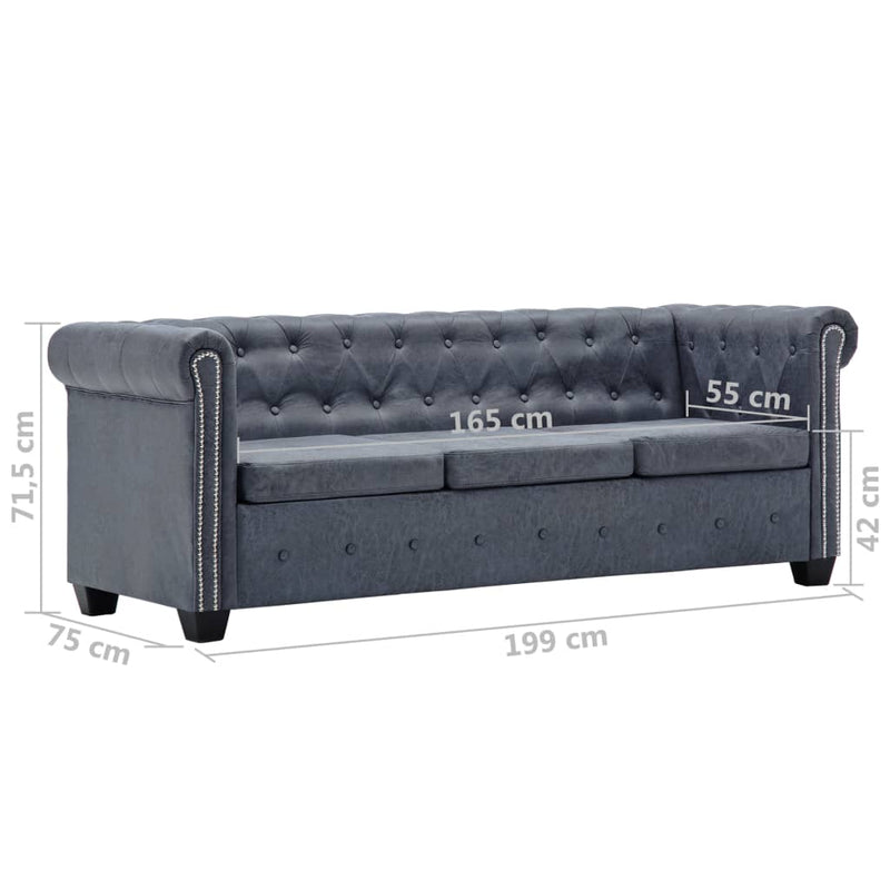 3-Seater_Chesterfield_Sofa_Artificial_Suede_Leather_Grey_IMAGE_8_EAN:8718475696629