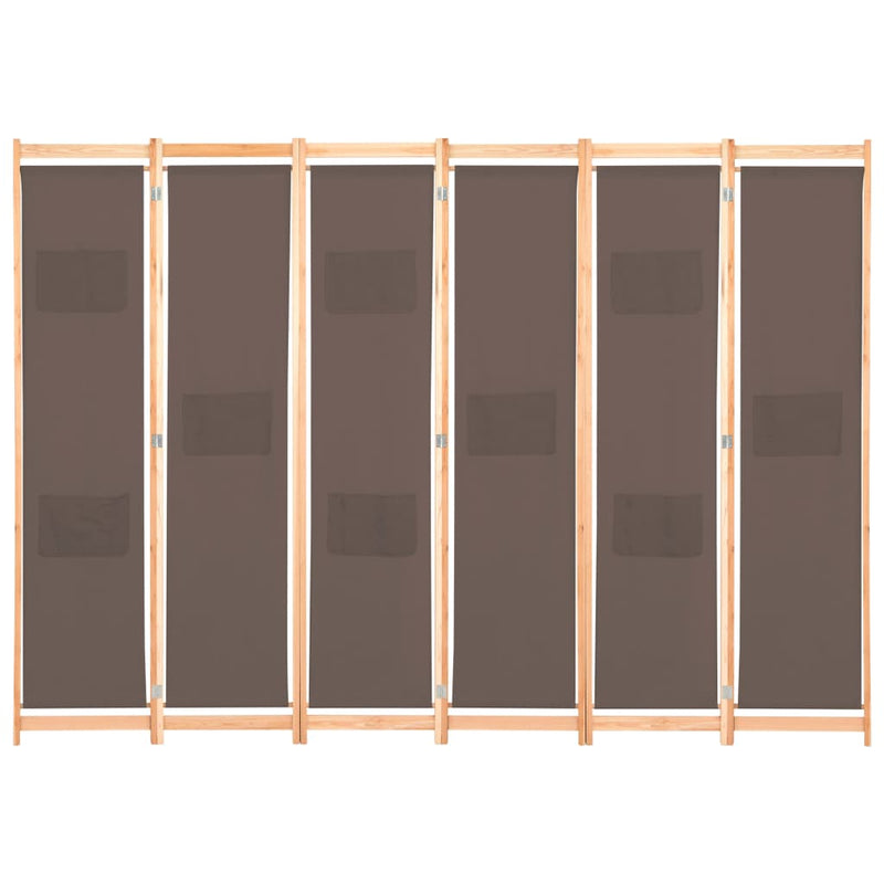 6-Panel_Room_Divider_Brown_240x170x4_cm_Fabric_IMAGE_2