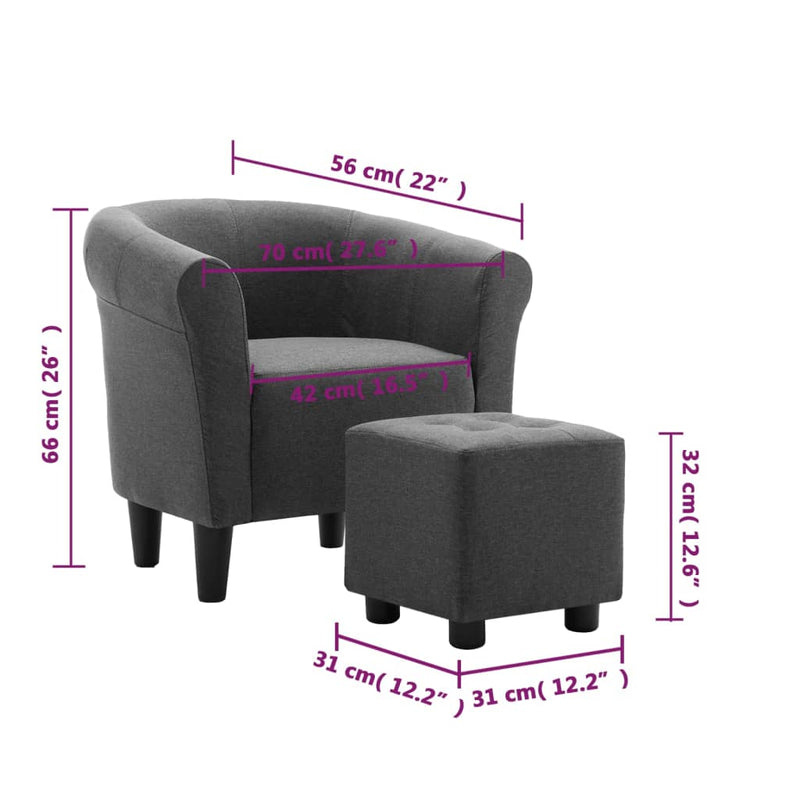 2_Piece_Armchair_and_Stool_Set_Dark_Grey_Fabric_IMAGE_10