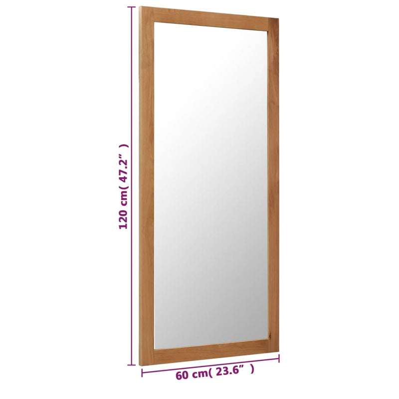 Mirror 60x120 cm Solid Oak Wood