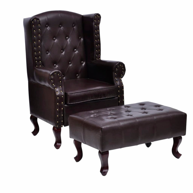 Armchair_with_Footstool_Dark_Brown_Faux_Leather_IMAGE_2