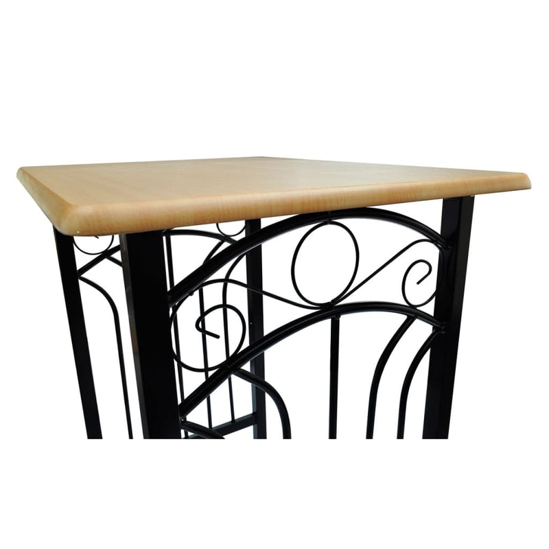 Breakfast/Dinner_Table_Dining_Set_MDF_with_Black_IMAGE_4