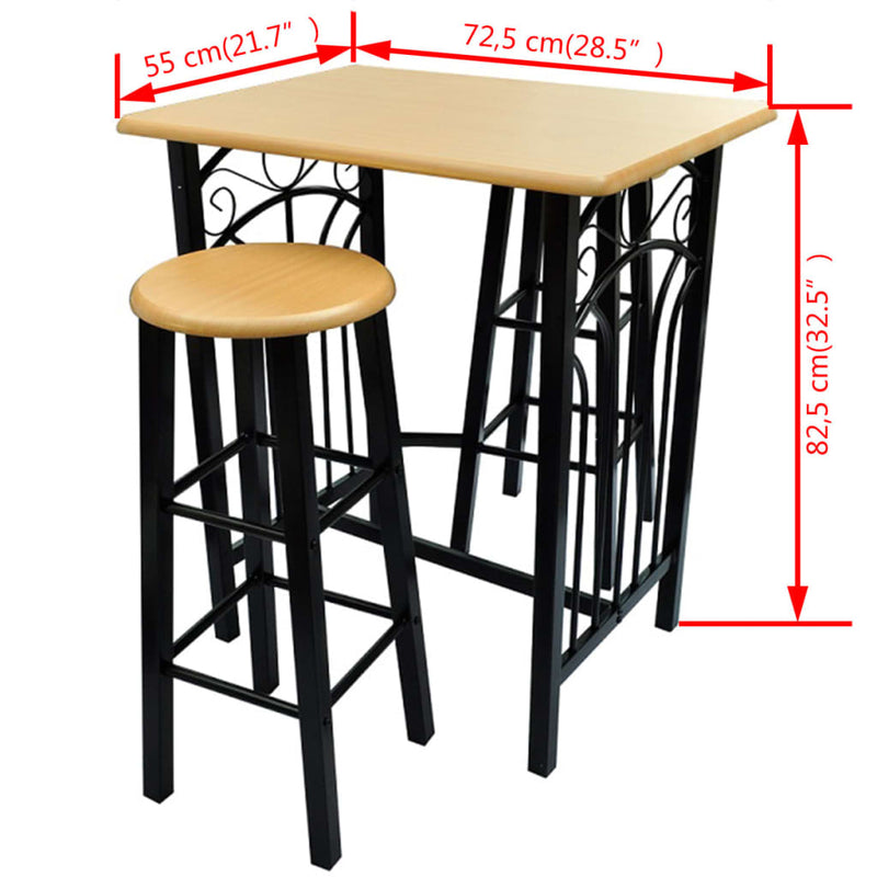 Breakfast/Dinner_Table_Dining_Set_MDF_with_Black_IMAGE_6