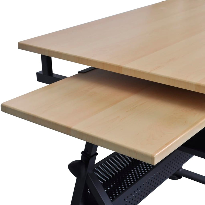 Two_Drawers_Tiltable_Tabletop_Drawing_Table_with_Stool_IMAGE_6_EAN:8718475882589