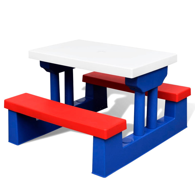 Kids'_Picnic_Table_with_Benches_and_Parasol_Multicolour_IMAGE_3
