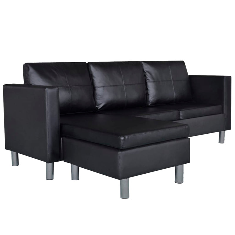 Sectional_Sofa_3-Seater_Artificial_Leather_Black_IMAGE_2_EAN:8718475923732