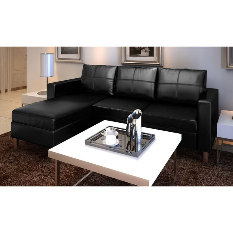 Sectional_Sofa_3-Seater_Artificial_Leather_Black_IMAGE_1_EAN:8718475923732