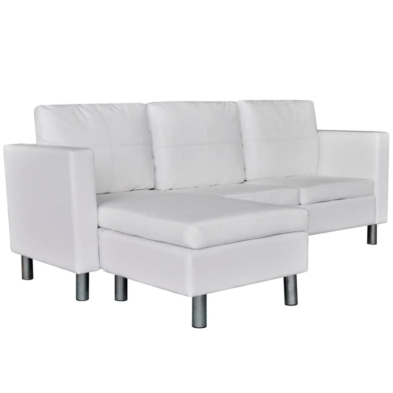 Sectional_Sofa_3-Seater_Artificial_Leather_White_IMAGE_2_EAN:8718475932284