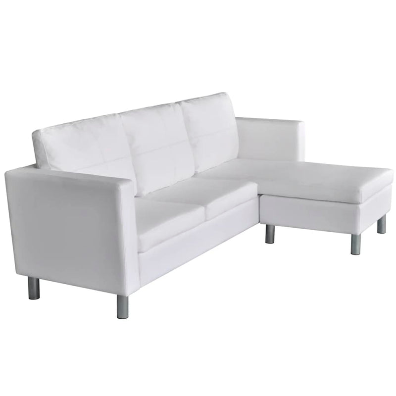 Sectional_Sofa_3-Seater_Artificial_Leather_White_IMAGE_3_EAN:8718475932284