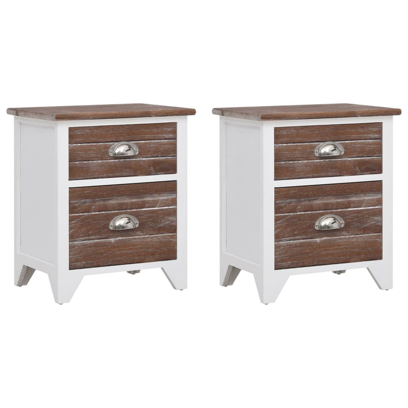 Nightstand_2_pcs_with_2_Drawers_Brown_and_White_IMAGE_2