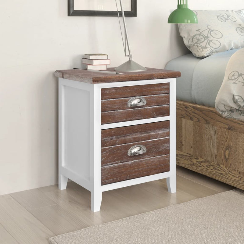 Nightstand_2_pcs_with_2_Drawers_Brown_and_White_IMAGE_1