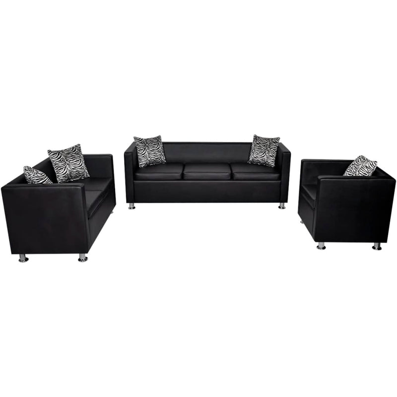 Sofa_Set_Artificial_Leather_3-Seater_2-Seater_Armchair_Black_IMAGE_2_EAN:8718475886624