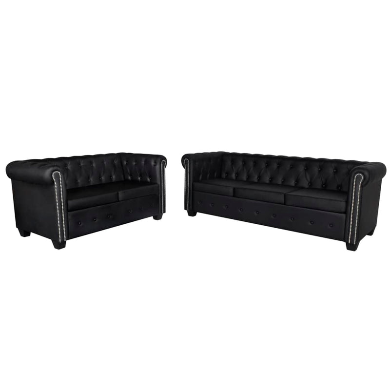 Chesterfield_2-Seater_and_3-Seater_Artificial_Leather_Black_IMAGE_1_EAN:8718475955122