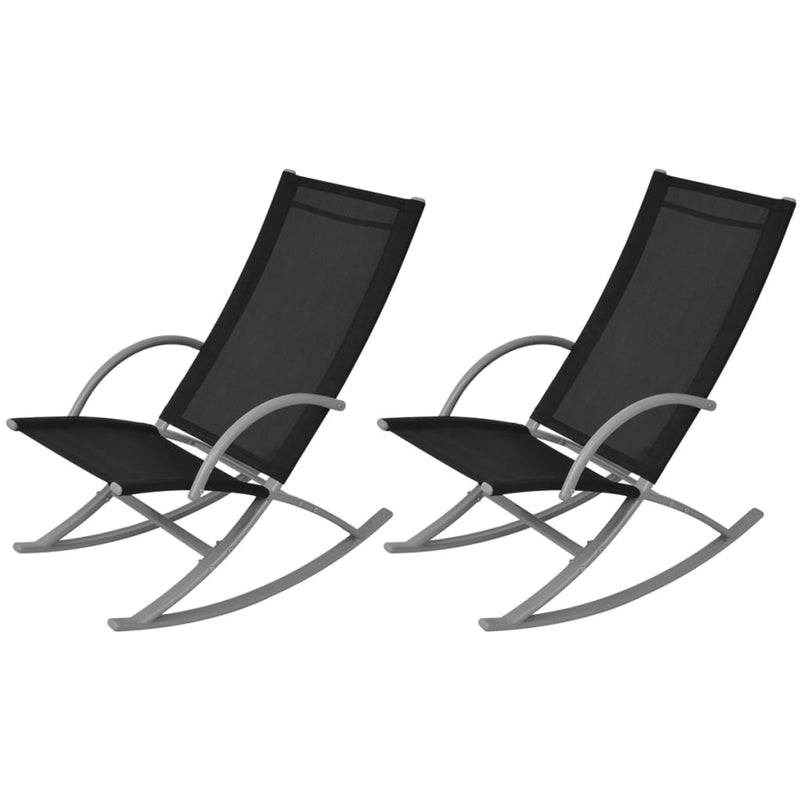 Garden_Rocking_Chairs_2_pcs_Steel_and_Textilene_Black_IMAGE_1