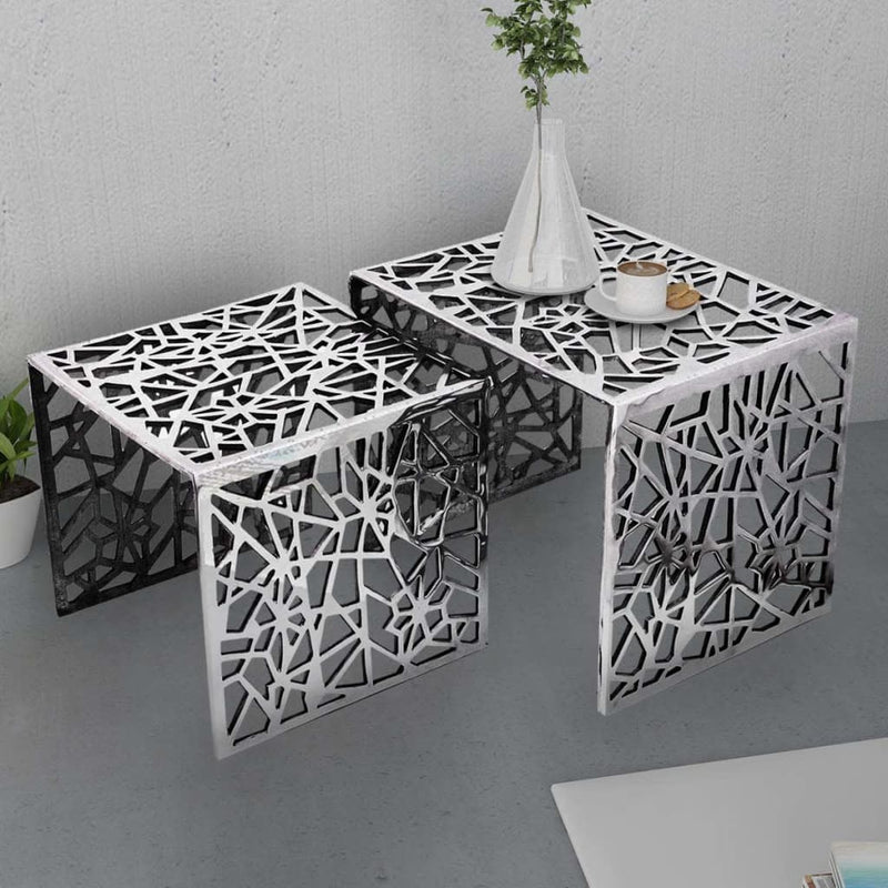Two_Piece_Side_Tables_Square_Aluminium_Silver_IMAGE_2