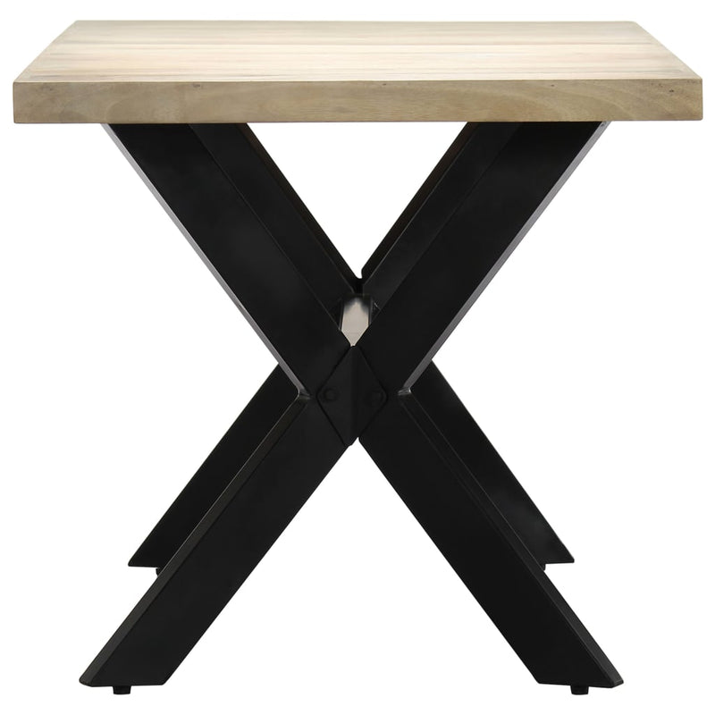 Dining Table White 160x80x75 cm Solid Mango Wood