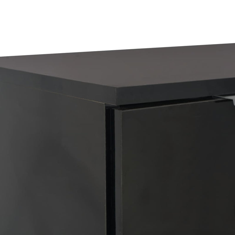 Sideboard High Gloss Black 71x35x80 cm Engineered Wood