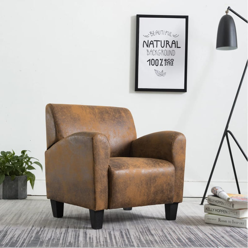 Sofa_Chair_Brown_Faux_Suede_Leather_IMAGE_1