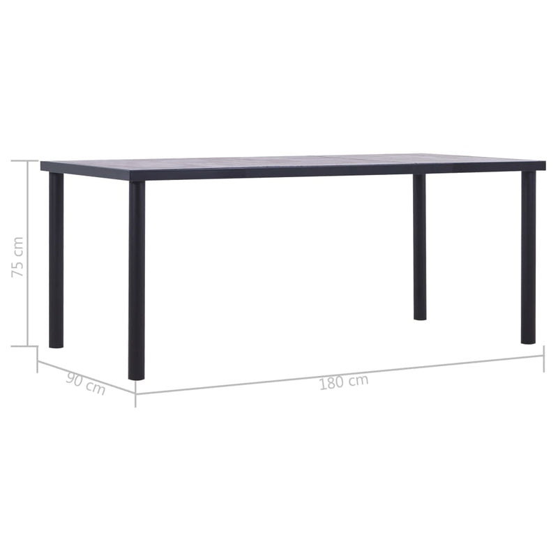 Dining_Table_Black_and_Concrete_Grey_180x90x75_cm_MDF_IMAGE_5_EAN:8719883600611