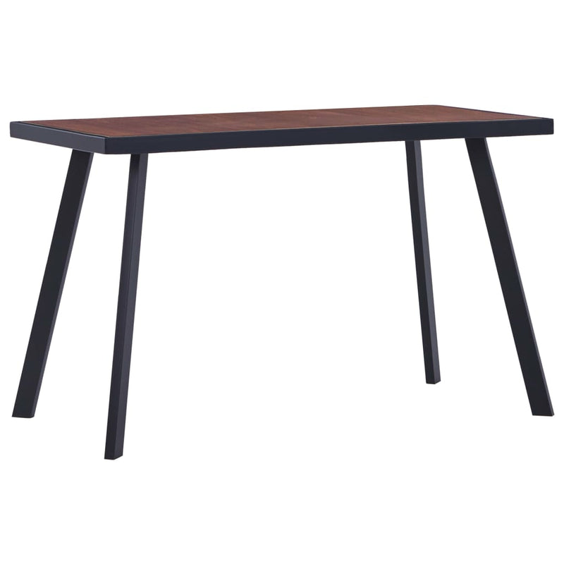 Dining_Table_Dark_Wood_and_Black_120x60x75_cm_MDF_IMAGE_1_EAN:8719883600635