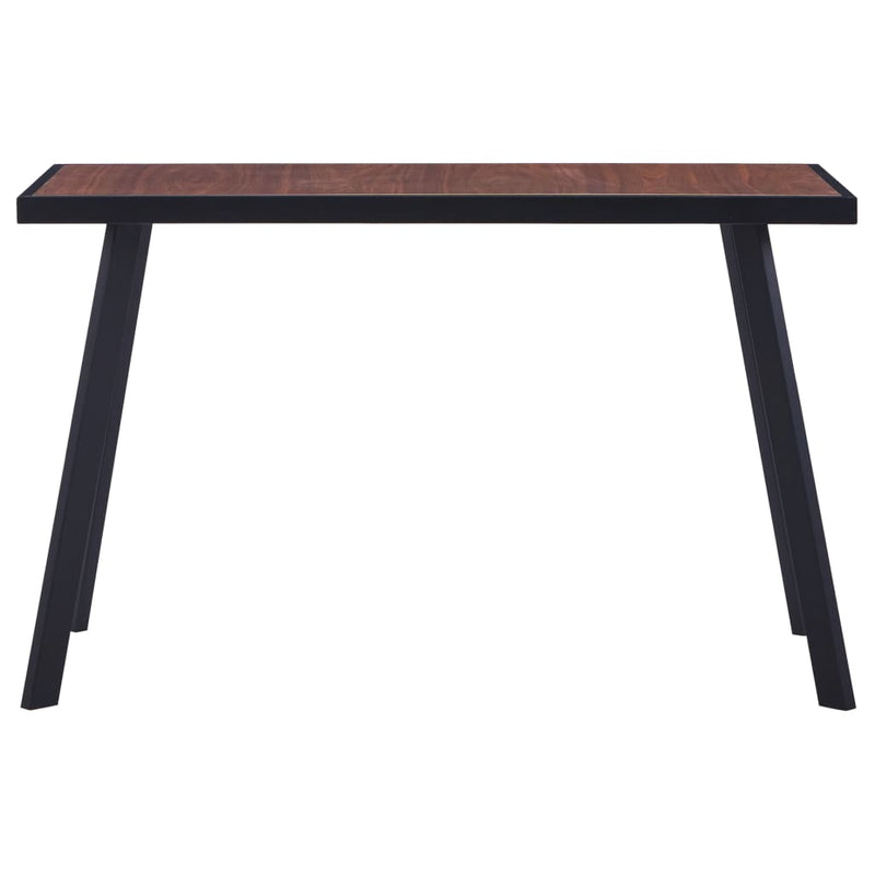 Dining_Table_Dark_Wood_and_Black_120x60x75_cm_MDF_IMAGE_2_EAN:8719883600635