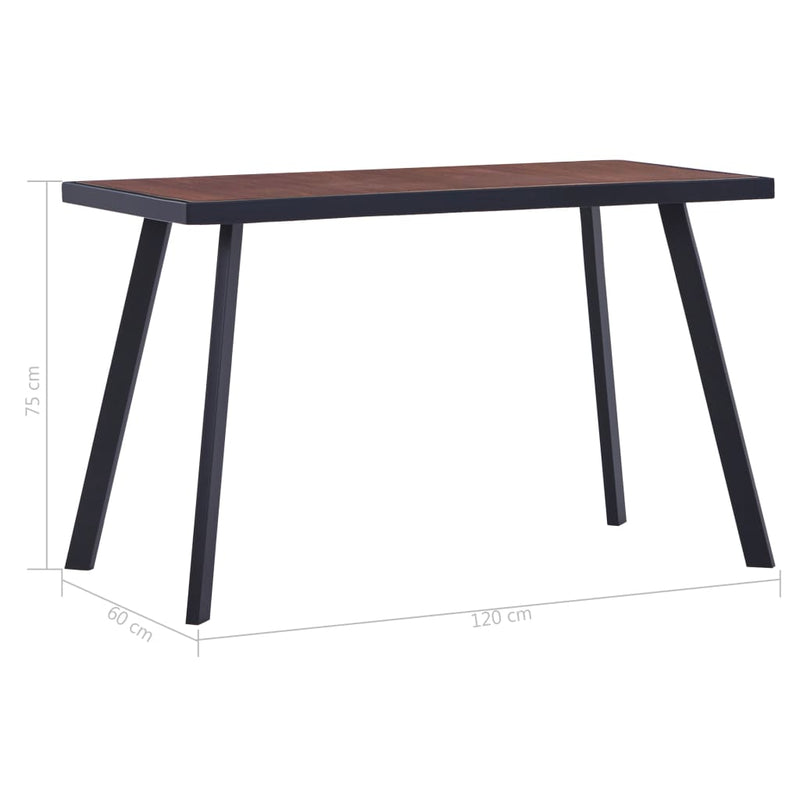 Dining_Table_Dark_Wood_and_Black_120x60x75_cm_MDF_IMAGE_5_EAN:8719883600635