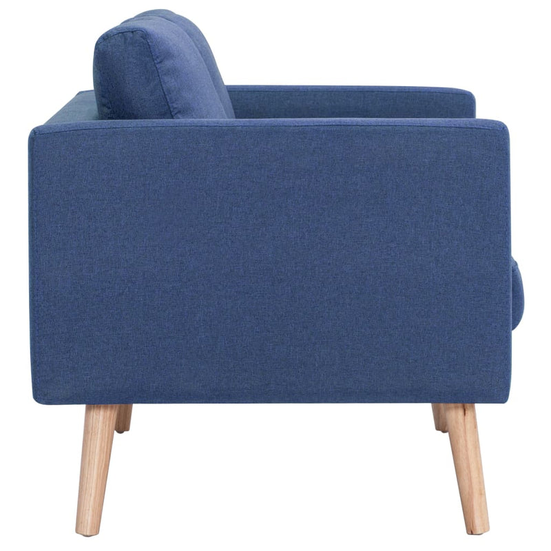 2 Piece Sofa Set Fabric Blue