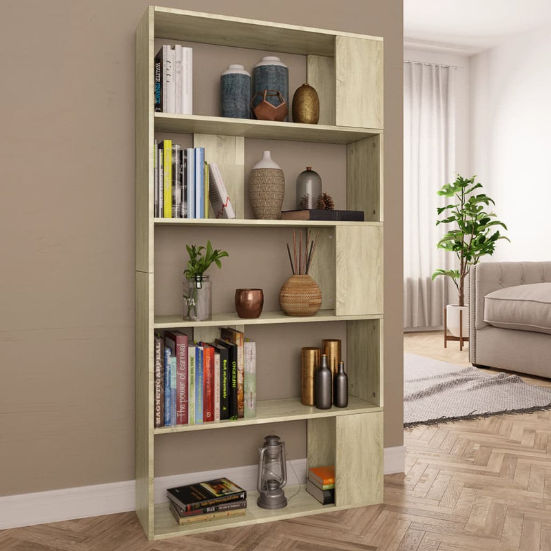 Book_Cabinet/Room_Divider_Sonoma_Oak_80x24x159_cm_Engineered_Wood_IMAGE_1