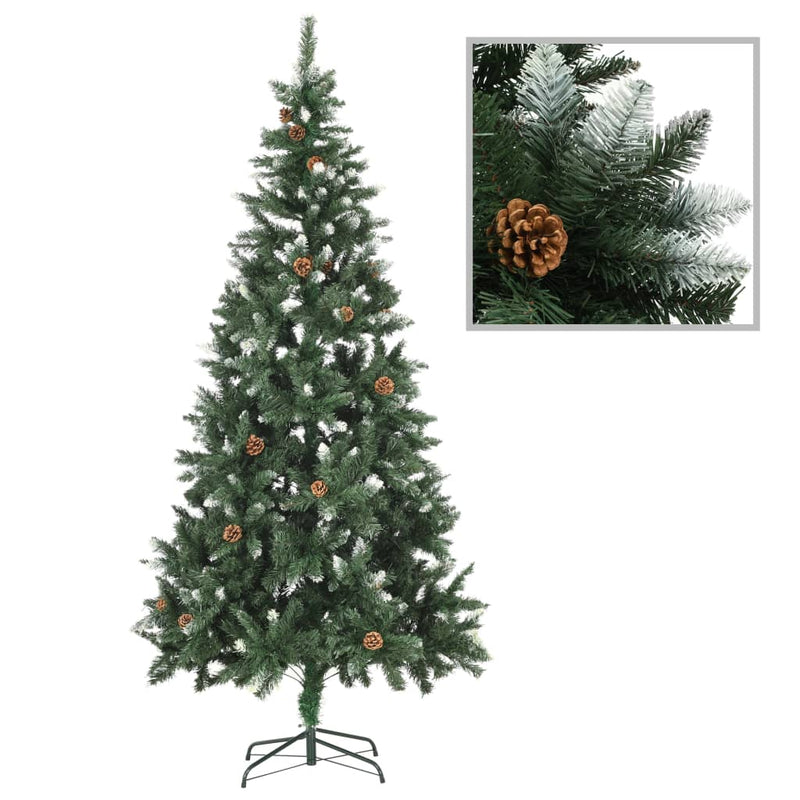 Artificial_Christmas_Tree_with_Pine_Cones_and_White_Glitter_210_cm_IMAGE_1
