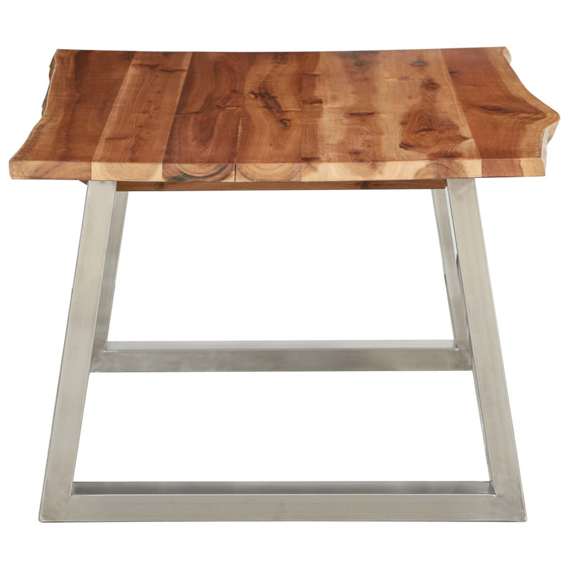 Coffee_Table_100x60x40_cm_Solid_Acacia_Wood_and_Stainless_Steel_IMAGE_3