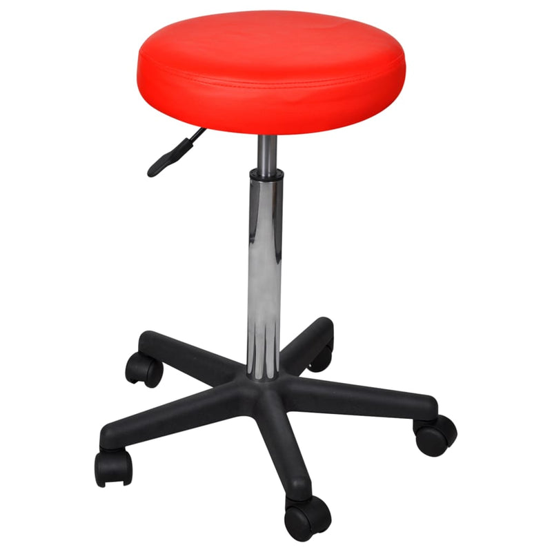 Office Stools 2 pcs Red 35.5x84 cm Faux Leather