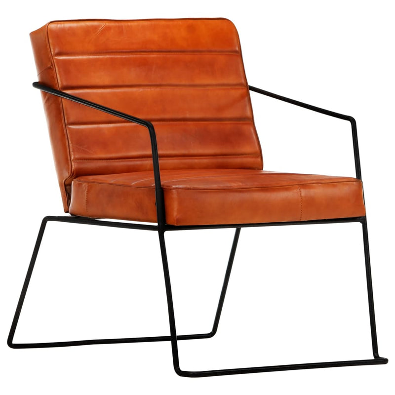 Armchair Tan Real Leather