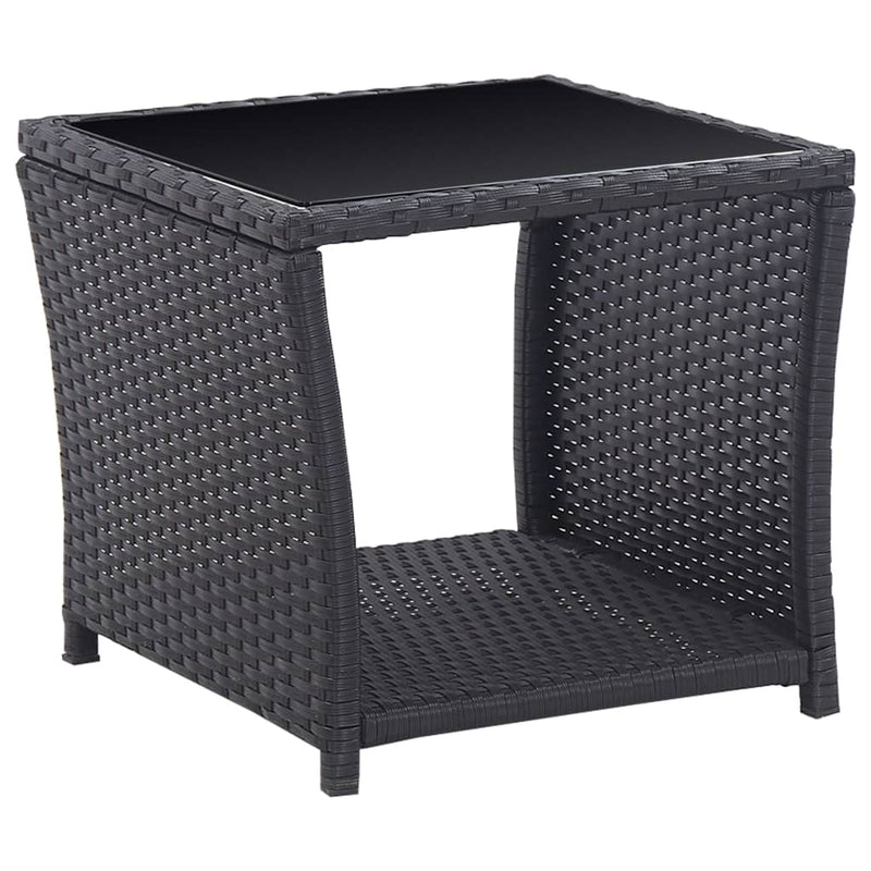 3_Piece_Bistro_Set_with_Cushions_Poly_Rattan_Black_IMAGE_2_EAN:8719883726311
