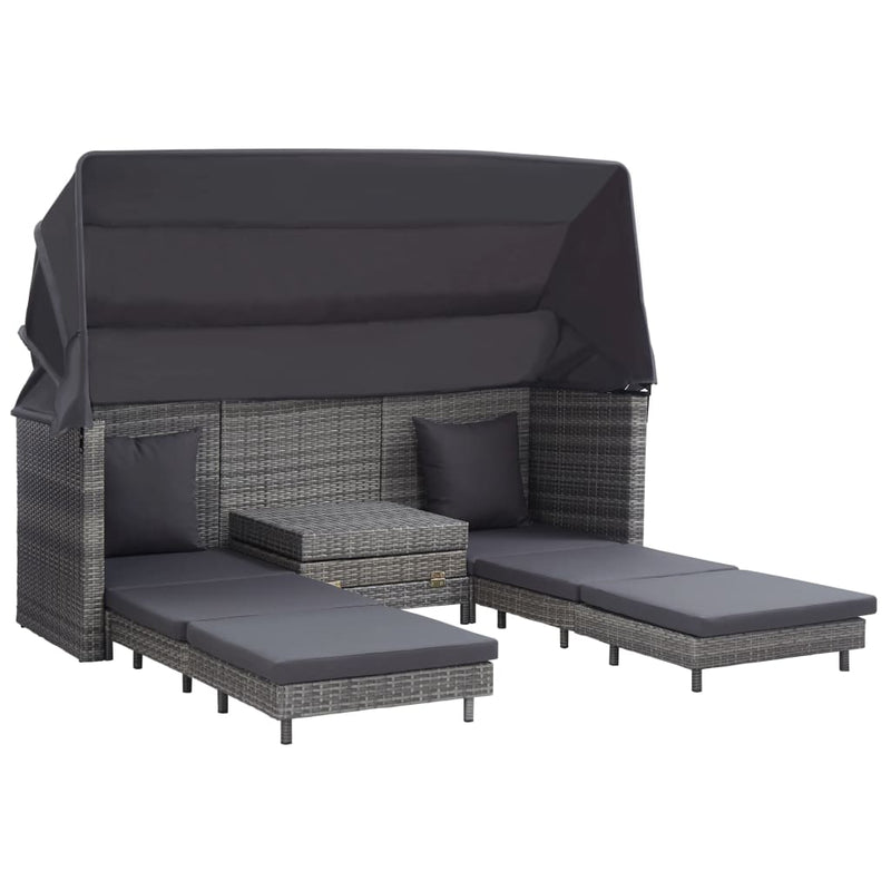Extendable_3-Seater_Sofa_Bed_with_Roof_Poly_Rattan_Grey_IMAGE_2_EAN:8719883726410