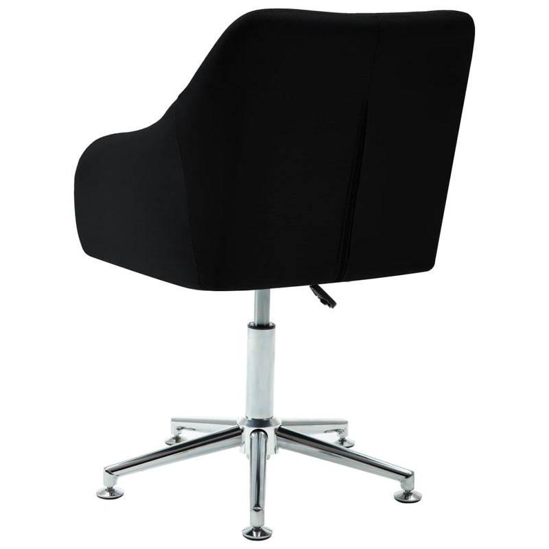 Swivel Office Chair Black Fabric