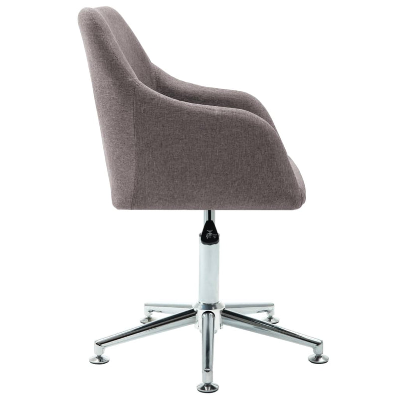 Swivel Office Chair Taupe Fabric