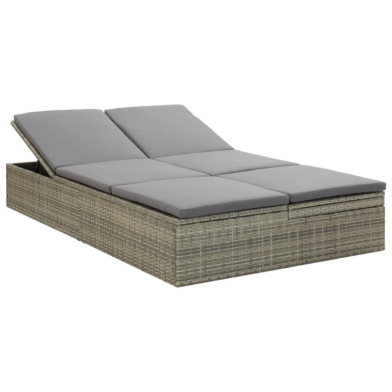 Convertible_Sun_Bed_with_Cushion_Poly_Rattan_Grey_IMAGE_2