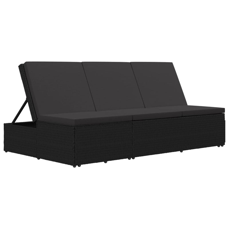 Convertible_Sun_Bed_with_Cushion_Poly_Rattan_Black_IMAGE_3