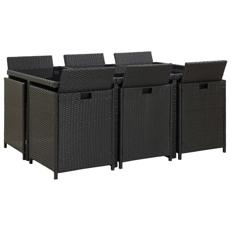 11_Piece_Outdoor_Dining_Set_with_Cushions_Poly_Rattan_Black_IMAGE_3_EAN:8719883741079