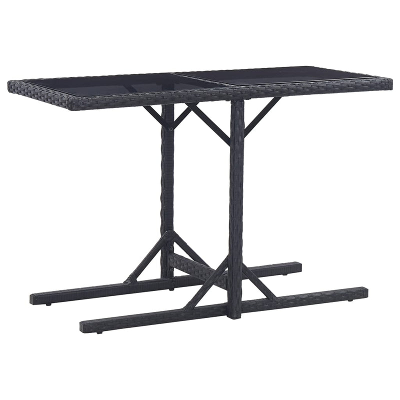 Garden_Table_Black_110x53x72_cm_Glass_and_Poly_Rattan_IMAGE_1