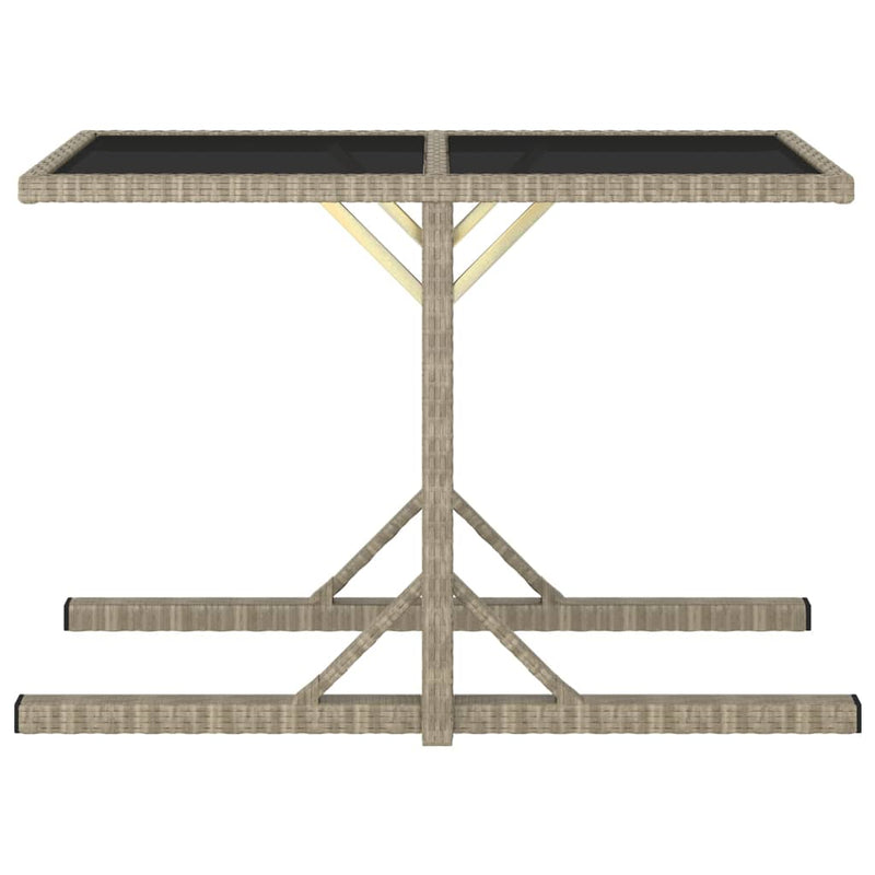 Garden_Table_Beige_110x53x72_cm_Glass_and_Poly_Rattan_IMAGE_2