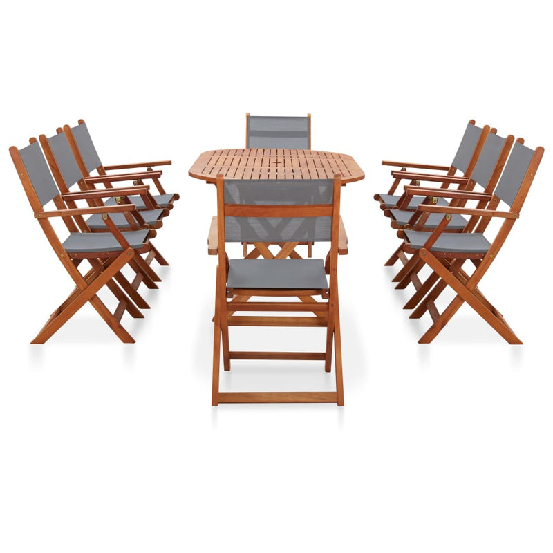 9_Piece_Outdoor_Dining_Set_Grey_Solid_Eucalyptus_Wood_and_Textilene_IMAGE_2