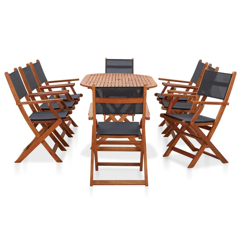 9_Piece_Outdoor_Dining_Set_Solid_Eucalyptus_Wood_and_Textilene_IMAGE_2