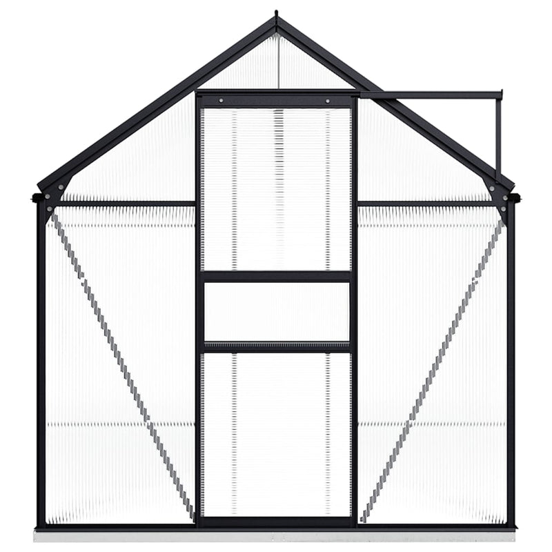 Greenhouse with Base Frame Anthracite Aluminium 8.17 m²