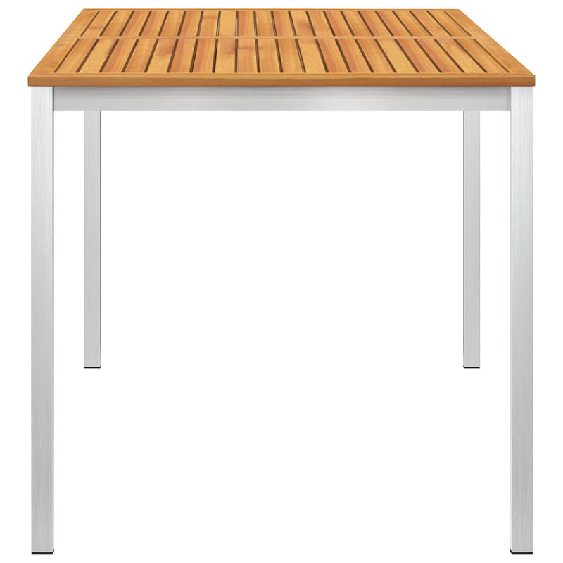 Garden_Dining_Table_140x80x75_cm_Solid_Acacia_Wood_and_Stainless_Steel_IMAGE_3