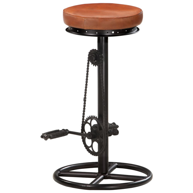 Bar_Stools_2_pcs_Black_and_Brown_Real_Goat_Leather_IMAGE_5_EAN:8719883827148