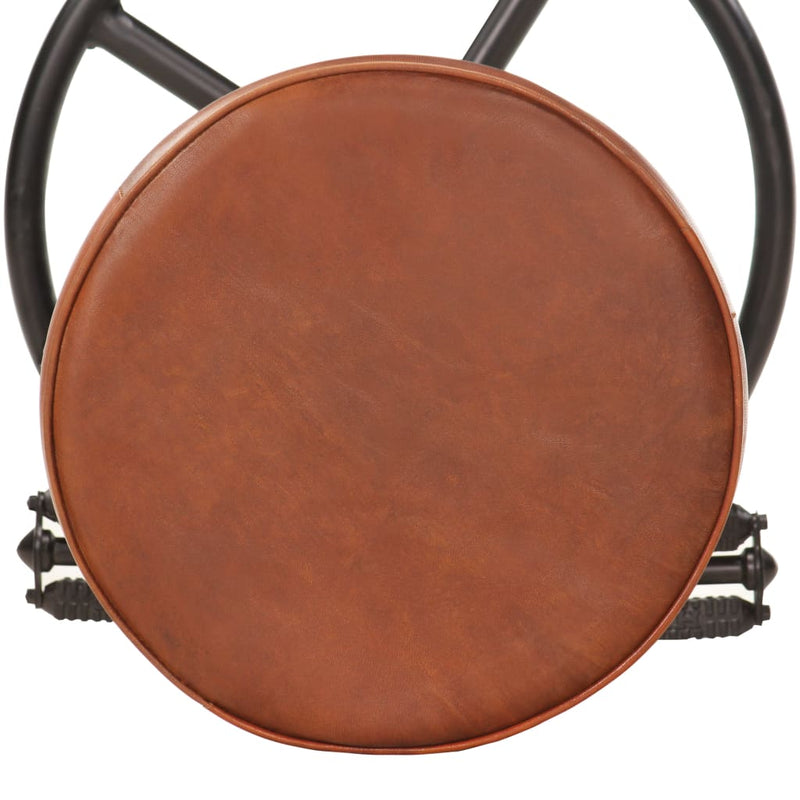 Bar_Stools_2_pcs_Black_and_Brown_Real_Goat_Leather_IMAGE_6_EAN:8719883827148